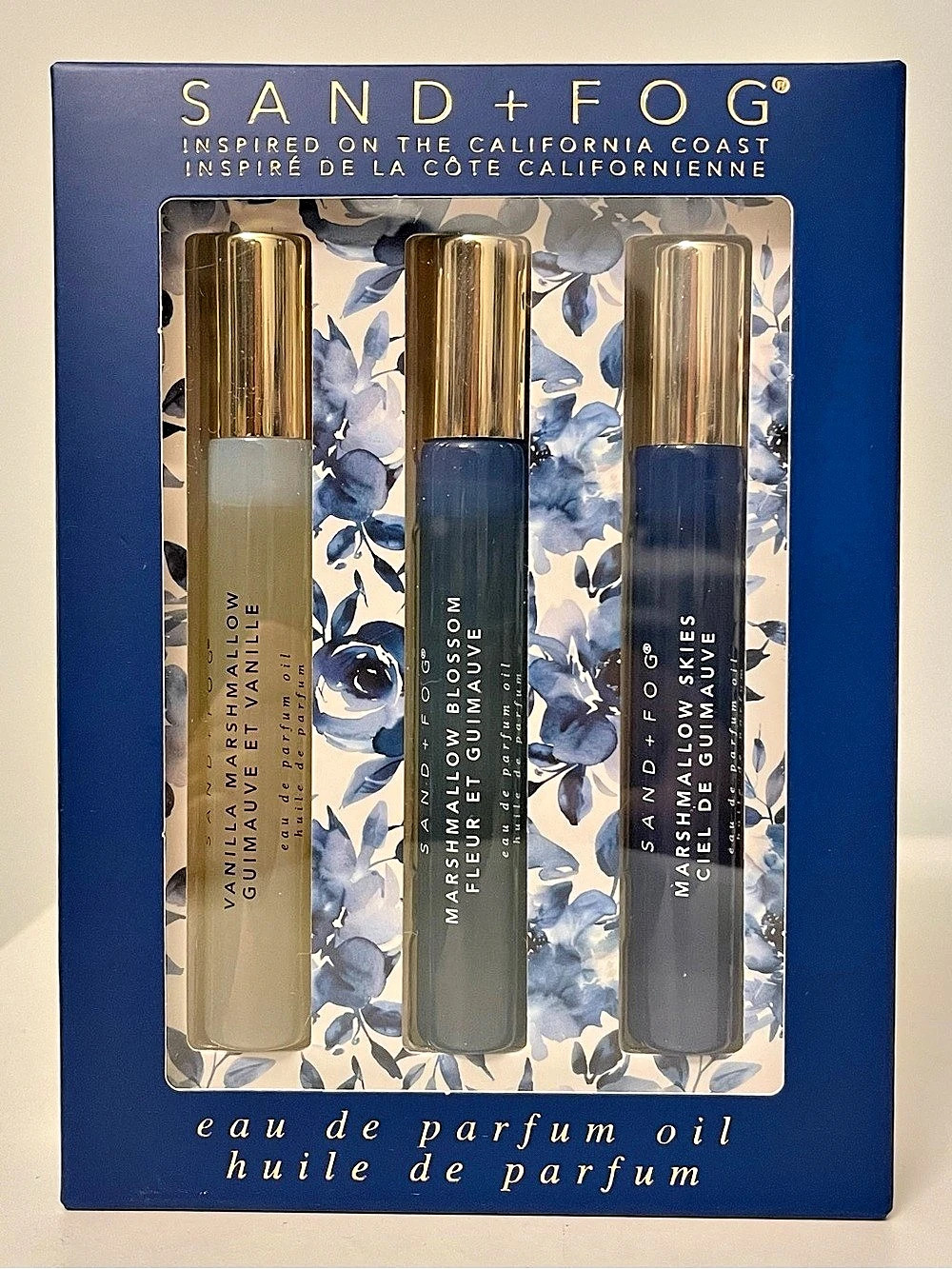 SAND+FOG Three 0.33 fl oz Eau de Parfum Oils Gift Set Floral Perfume Oil Gift